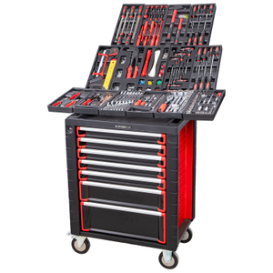 Kinbox compacte gereedschapswagen voor thuis | Lichtgewicht Rolling Organizer met aanpasbare BMC-lade