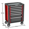 Kinbox 248 -stuk BMC Tray Professional Handcart Duurzame multifunctionele gereedschapskit ondersteunt aanpassing