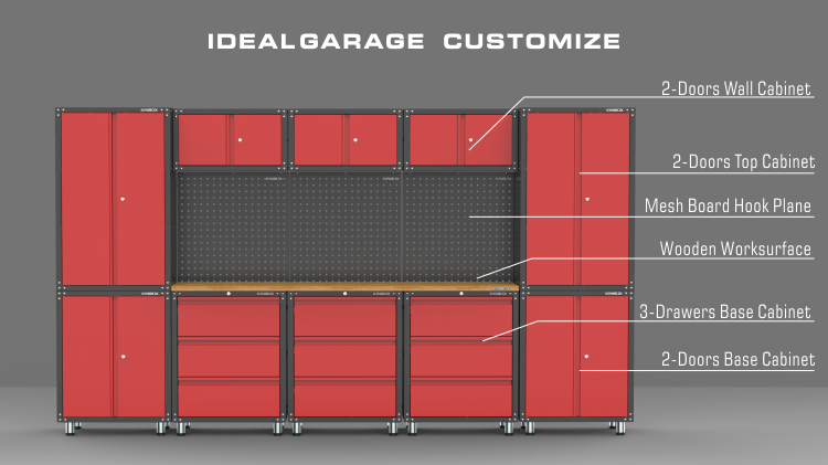14 stuks de beste populaire garage werkbank en opslag