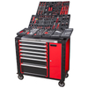 Kinbox 248 BMC Tray Professional Handcart Duurzame multi -functionele gereedschapskit Verbeterde metalen paneel Ondersteuning aanpassing