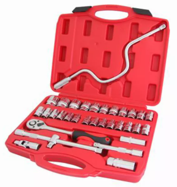 34 stks Dr.Socket Sleutel Set Hard Carry Tool Box