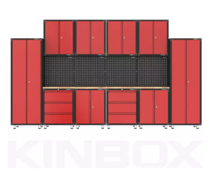 16 stuks metalen garage opslag en werkplaats kabinetsysteem