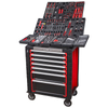 Kinbox 248 -stuk BMC Tray Professional Handcart Duurzame multifunctionele gereedschapskit, opgewaardeerd metalen paneel, ondersteunt aanpassing
