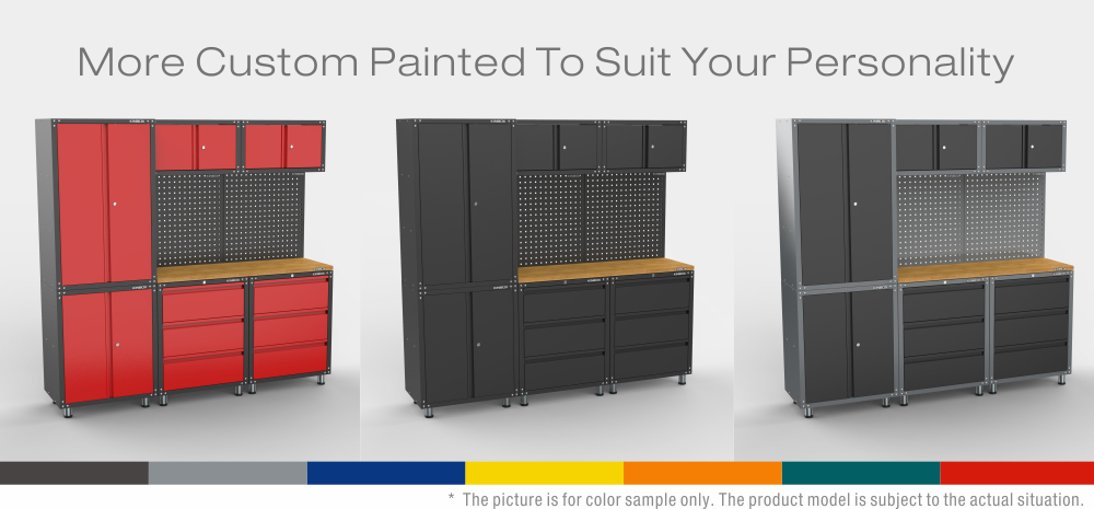 9 stuks metalen garage werkbench -systeem voor workshop