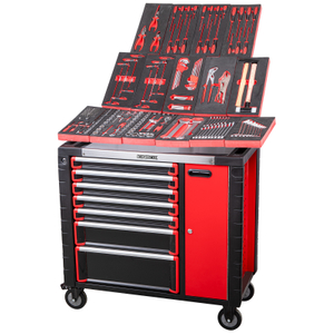 Kinbox professionele gereedschapswagen met aanpasbare EVA-lade - robuust metalen paneel, multifunctionele opslag en alles-in-één gereedschapskistorganisatie